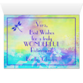 Profitez de votre carte d'aquarelle de chien dansa (Intérieur Horizontal (Bas))