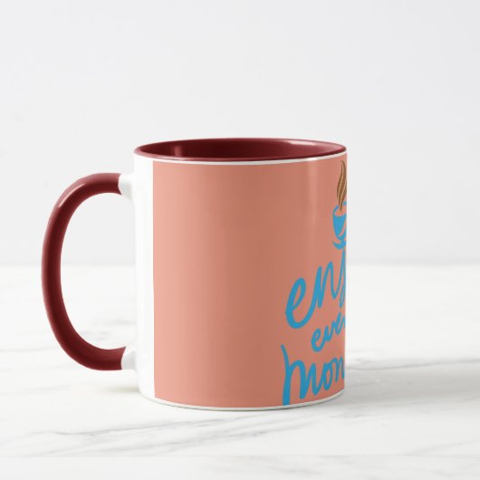 "Profitez de votre instant" Café Cup Design Mug (Gauche)