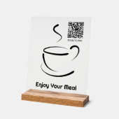 Profitez de votre repas, scannez le code QR pour p (Angle)