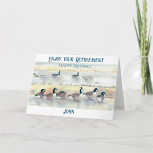 Profitez de votre retraite Bonne carte d'oie d'ois