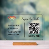 Profitez de WiFi QR Code Nom et mot de passe résea (Neutre)