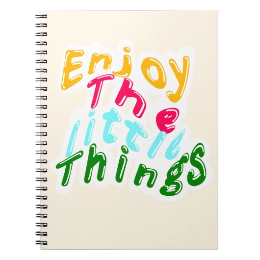 Profitez des Petites Choses Cahier de typographie (Devant)