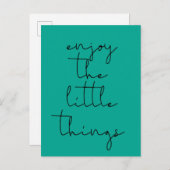 Profitez des petites choses carte postale (Devant / Derrière)