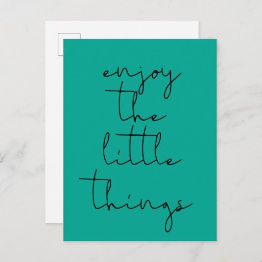 Profitez des petites choses carte postale (Devant / Derrière)