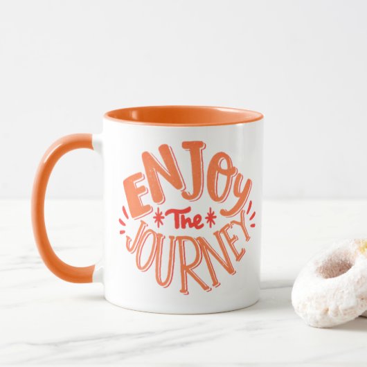 Profitez du voyage - Mug Motivationnel Rétro (Avec donut)