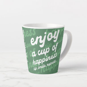 Profitez d'une coupe de bonheur Mug de latte mot