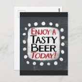 Profitez D'Une Savoureuse Bière Aujourd'Hui Carte  (Devant / Derrière)