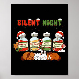 Profol Stille Nacht Grappige Diertechicus Kerstmis Poster