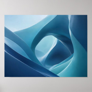Profonde sculpture abstraite de flux Art mural