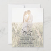 PROFONDE VIE OR FEUILLES Mariage Invitation (Devant)