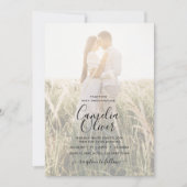 PROFONDE VIE OR FEUILLES Mariage Invitation (Devant)