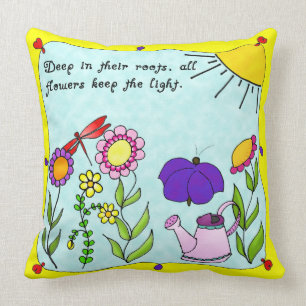Profondément dans leur coussin de carré de racin