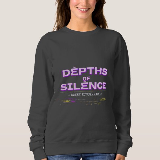 Profondeurs de Silence | Sweatshirt Violet Glitch (Devant)