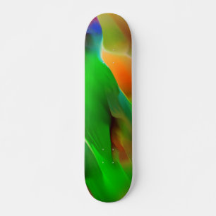 Profunditeit en gekleurde reliëf, groen overheerst skateboard