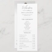 Program and Menu combined with photo Wedding (Devant / Derrière)