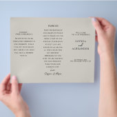 Program Minimalist Timeline for a Modern Wedding. Flyer (Hand)