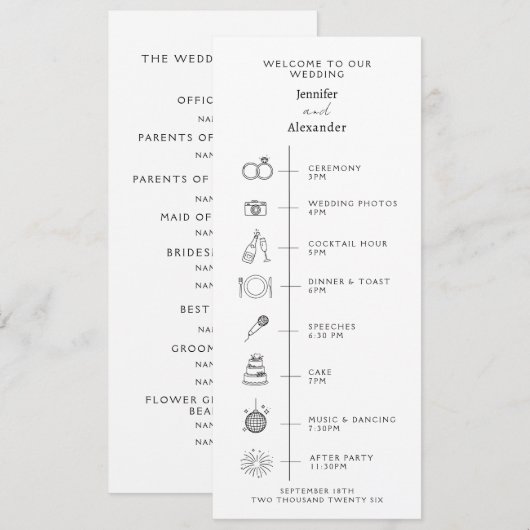 Program Modern Wedding. Programma (Voorkant / Achterkant)