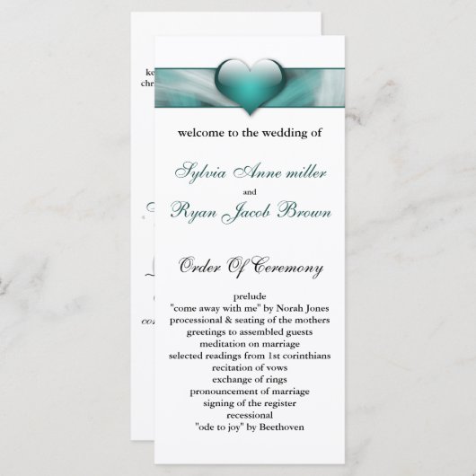 programma aqua Wedding (Voorkant / Achterkant)