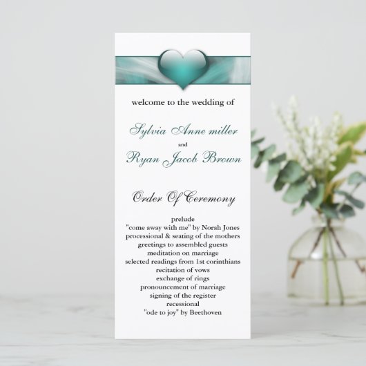 programma aqua Wedding (Staand voorkant)