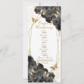 Programma Black and Gold Floral Quinceanera (Achterkant)