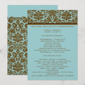 programma Brown Damask Wedding (Voorkant / Achterkant)