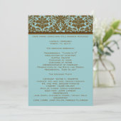 programma Brown Damask Wedding (Staand voorkant)