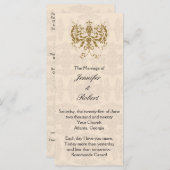 Programma Cream and Gold Damask Wedding (Voorkant / Achterkant)