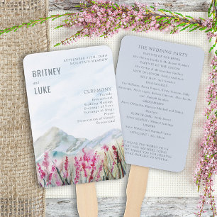 Programma Dusty Blue Waterverf Mountain Meadow Handwaaier