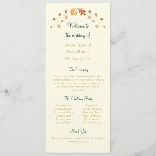 Programma Elegant Autumn Leaves (Voorkant)