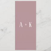 Programma - Elegant bloemroze, Bruiloft (Achterkant)