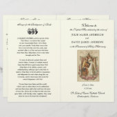 Programma Elegant Floral katholieke bruiloft (Voorkant / Achterkant)