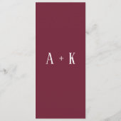 Programma - Elegante bordeaux, bruiloft (Achterkant)