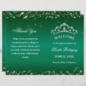 Programma Emerald Green Quinceanera (Voorkant / Achterkant)