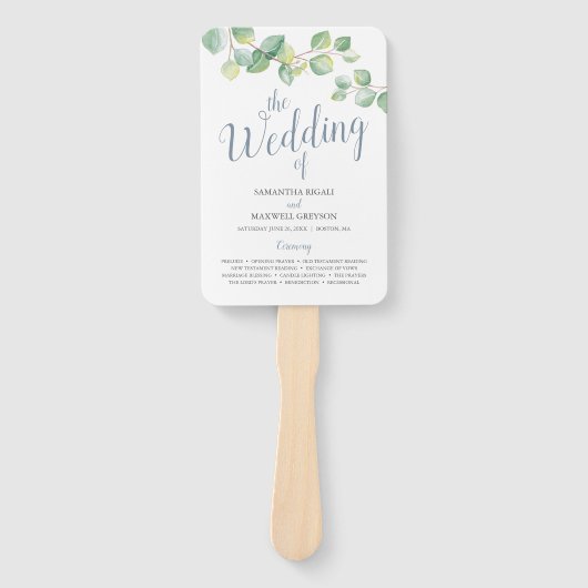 Programma Eucalyptus Weddenschap Handwaaier (Voorkant)