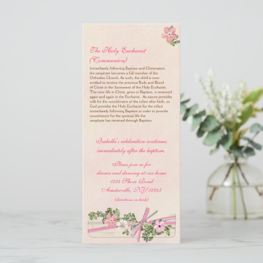 programma Floral Baptismal 5/5 (Staand voorkant)