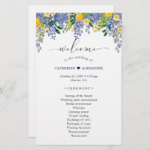 Programma Floral Wedding Wisteria Waterverf (Voorkant / Achterkant)