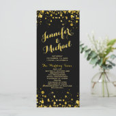 programma | Gouden Confetti en zwart (Staand voorkant)