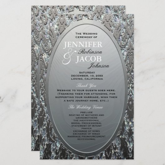 Programma | Metallic Etched Silver-look (Voorkant / Achterkant)