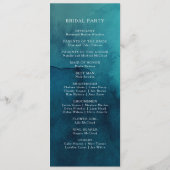 Programma Moody Ocean Waterverf Wedding Programme (Achterkant)