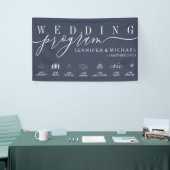 Programma Navy Blue Wedding Party Spandoek (Beurs)