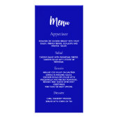 Programma party diner menu koninklijk blauw (Achterkant)