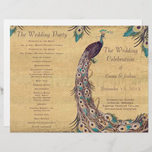  programma Peacock Eggplant Hoesje (Voorkant / Achterkant)