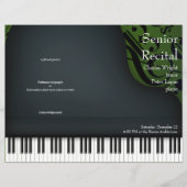 Programma Piano of Vocal Overweging Green Folded (Voorkant)