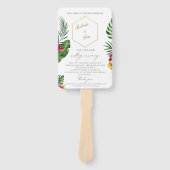 Programma Tropical Wedding Fan Handwaaier (Voorkant)