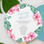 Programma Tropical Wedding Theme Fan Handwaaier