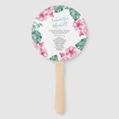 Programma Tropical Wedding Theme Fan Handwaaier (Voorkant)