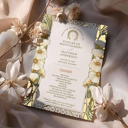 Programma Trouwen  Art Nouveau door Mucha