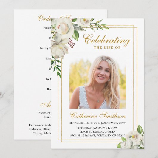 Programma van de begrafenis van het presidium van  (Voorkant / Achterkant)