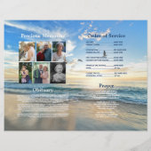 Programma van de begrafenisdienst: Viering van het Flyer (Achterkant)