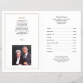Programma voor begrafenissen | Foto met Gold Trim Flyer (Achterkant)